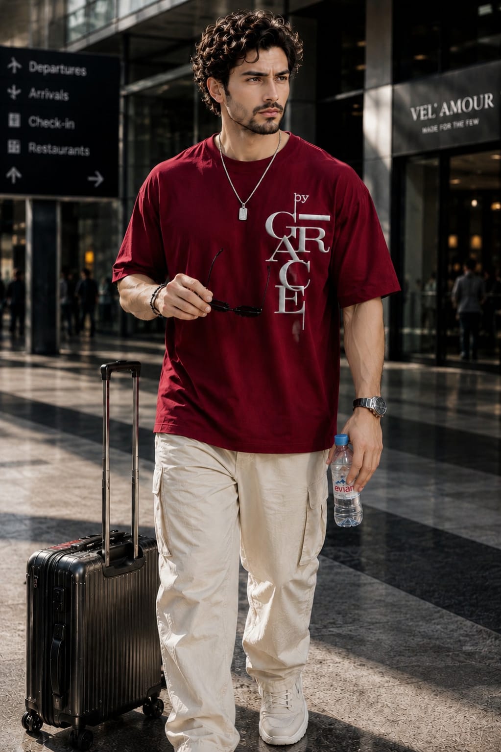 Oversized Puff Print Cotton Lycra T-Shirt – Casual Streetwear Tee for Men