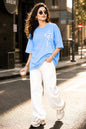 Oversized Puff Print Cotton Lycra T-Shirt – Casual Streetwear Tee for Women | M-2XL