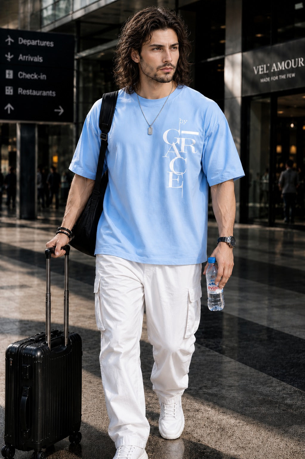 Oversized Puff Print Cotton Lycra T-Shirt – Casual Streetwear Tee for Men