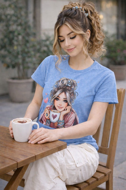 Women’s Cotton Rich Graphic T-Shirt Slim Fit | Casual Printed Tee XS-L