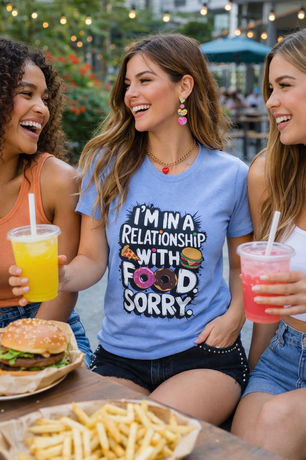 I’m In A Relationship With Food – Women’s Graphic T-Shirt