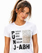 Woman T-Shirt With Trendy Print PUNJAB