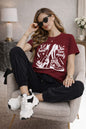 Women’s Cotton Lycra Slim Fit Graphic T-Shirt | “Two Moods” Print Tee | 5 Colors | XS–L