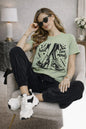 Women’s Cotton Lycra Slim Fit Graphic T-Shirt | “Two Moods” Print Tee | 5 Colors | XS–L